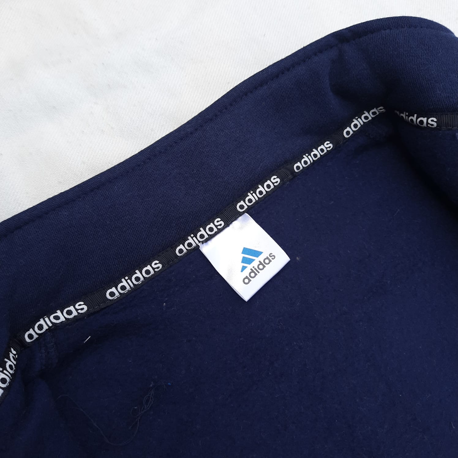 FULL ZIPPER SWEATSHIRT ADIDAS - NAVY BLUE TRACK JACKET - Image 11