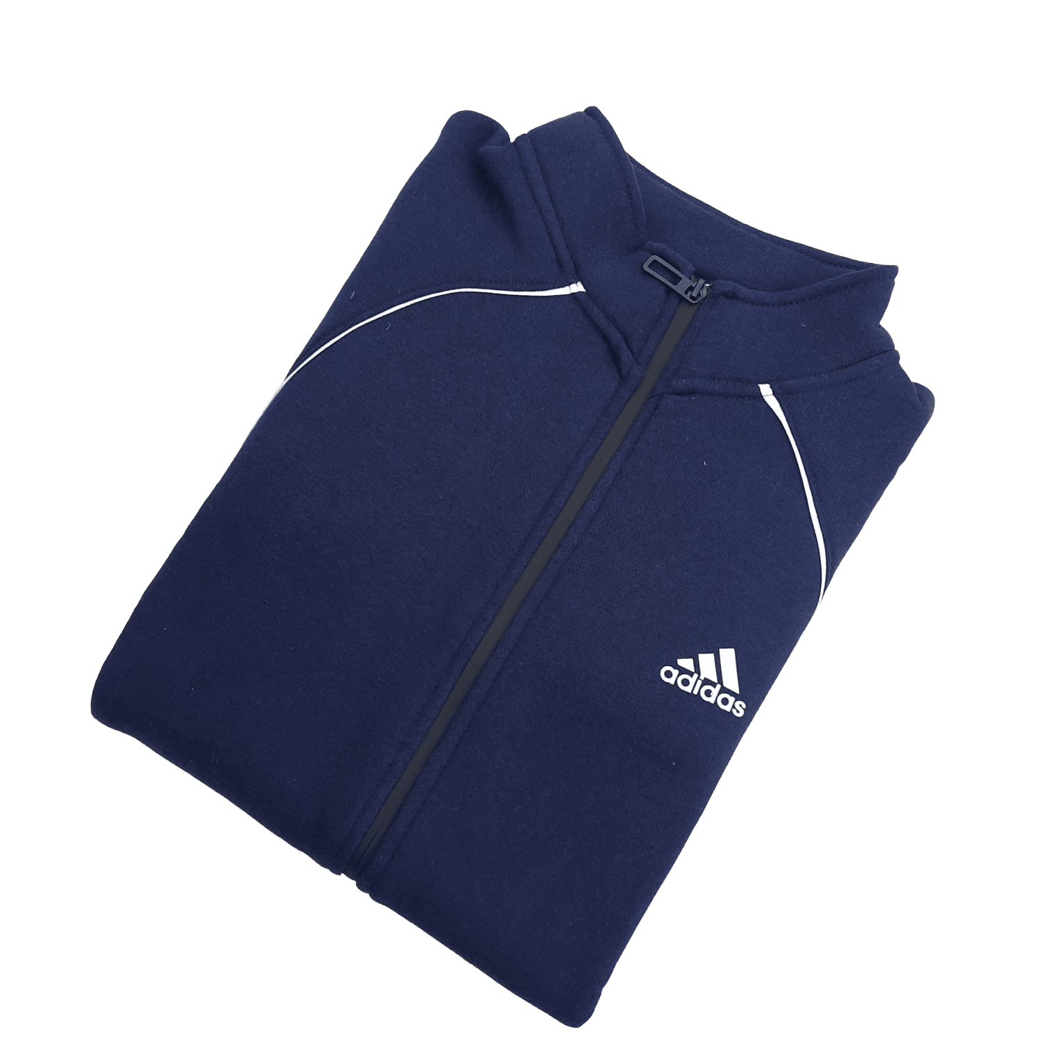 FULL ZIPPER SWEATSHIRT ADIDAS - NAVY BLUE TRACK JACKET - Image 8