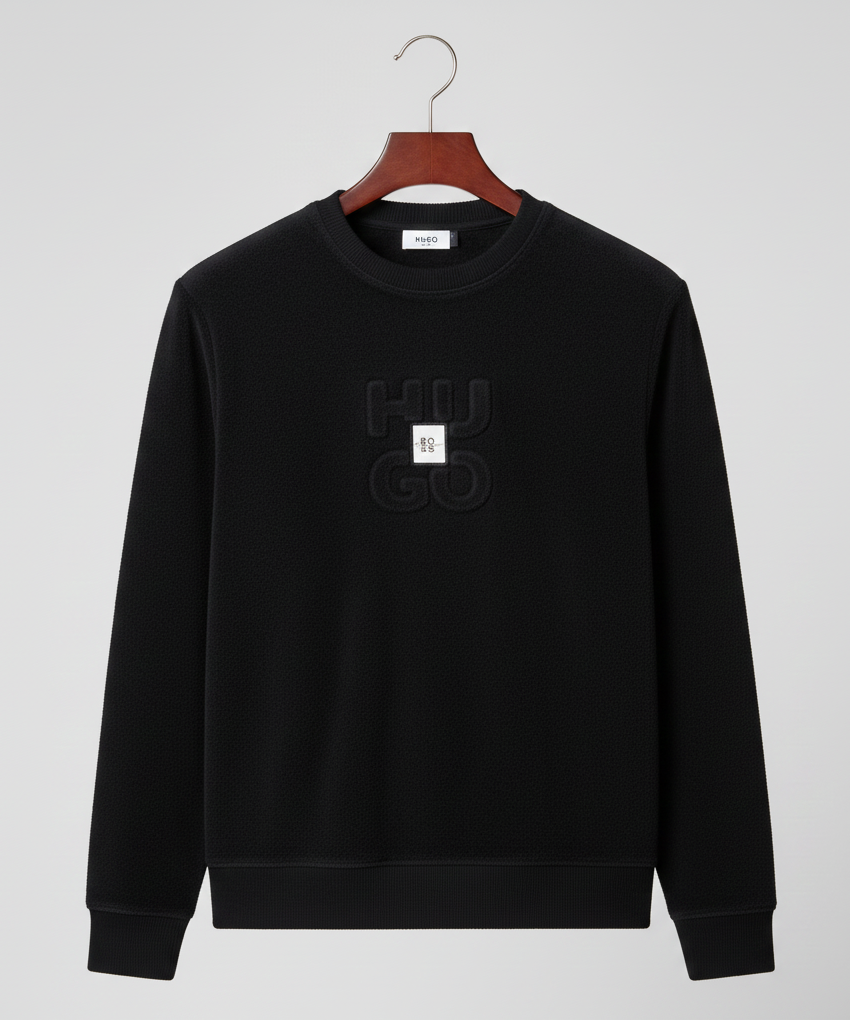 HUGO Rabbit Wool Sweatshirt Jet Black