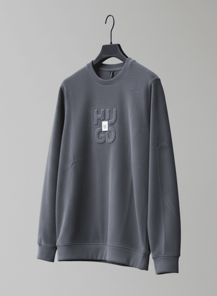 Men's HUGO Rabbit Wool Blend Sweatshirt Dark Espresso