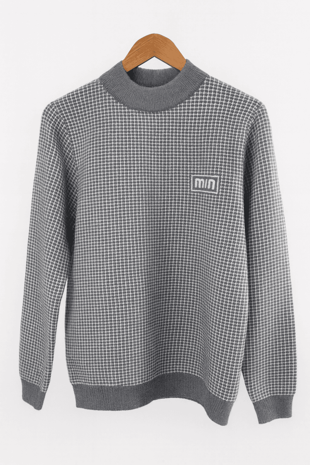 The Men’s MIN Textured Rabbit Wool Blend Sweatshirt | Grey